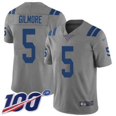 Nike Indianapolis Colts #5 Stephon Gilmore Gray Men's Stitched NFL Limited Inverted Legend 100th Season Jersey Men's